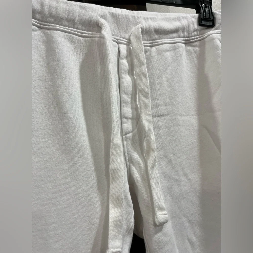 Frank and Eileen white raw edge hem cotton loungers small EUC - Picture 3 of 6